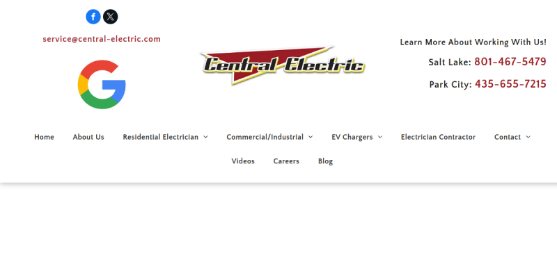 Licensed Electrician Ogden Ut website screenshot
