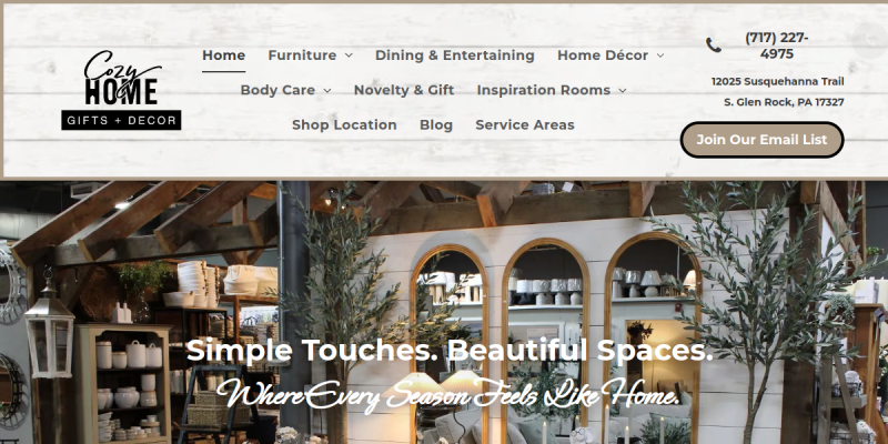 Home Decor Store Baltimore MD website screenshot