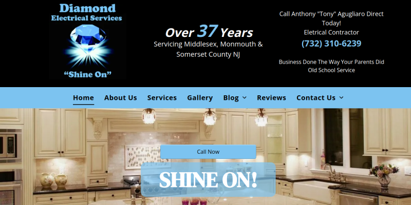 Industrial Electrical Contractor East Brunswick website screenshot