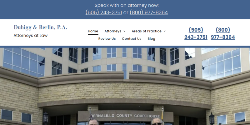 Personal Injury Accident Attorney Rio Rancho NM website screenshot