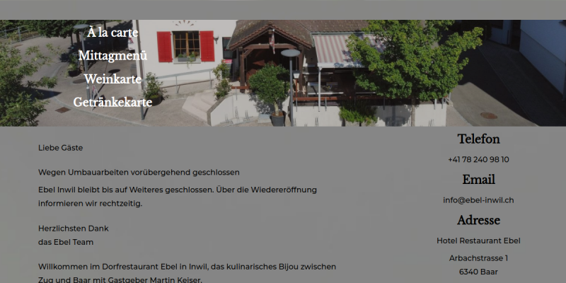 Dorfrestaurant Ebel in Baar 1