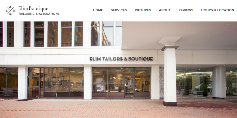 Clothing Alteration in Washington DC website screenshot