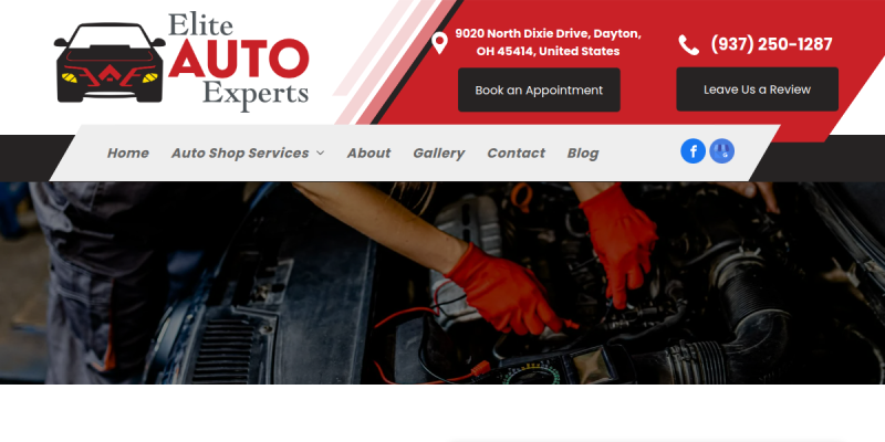 Full Service Oil Change Vandalia OH website screenshot