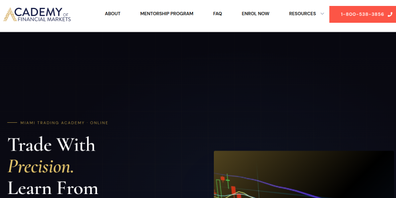 Financial Markets Academy website screenshot