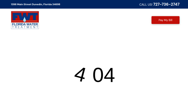 Home Water Filtration Tampa FL website screenshot