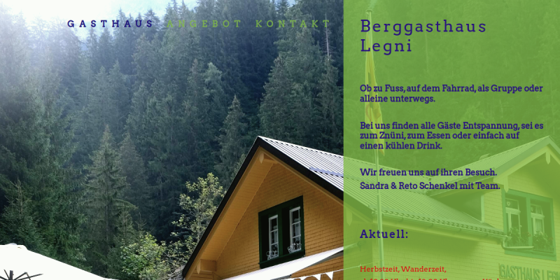 Berggasthaus Legni in Bristen