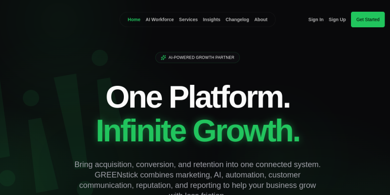 Green Stick A Best Content Marketing Agency In Charlotte website screenshot