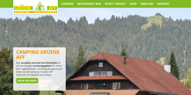 Restaurant & Camping Grüene Aff in Willerzell
