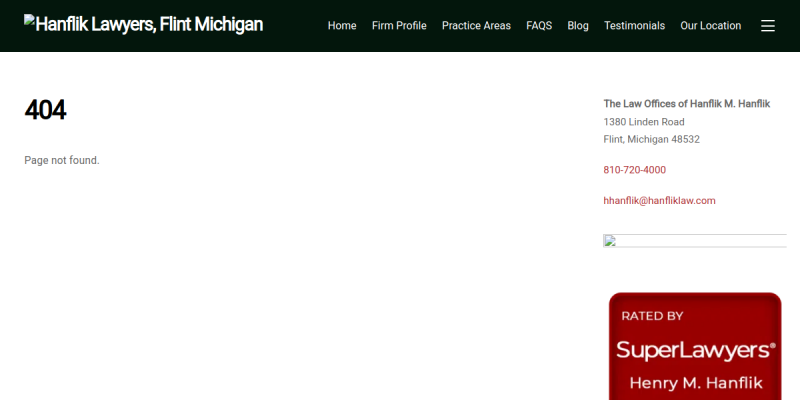 Truck Injury Attorneys Flint MI website screenshot