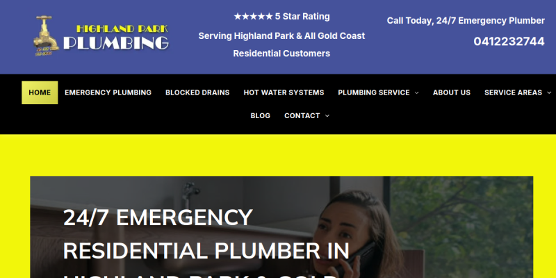 Tap Repairs Highland Park QLD website screenshot