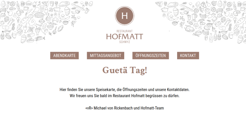 Restaurant Hofmatt in Schwyz Kantonalbank