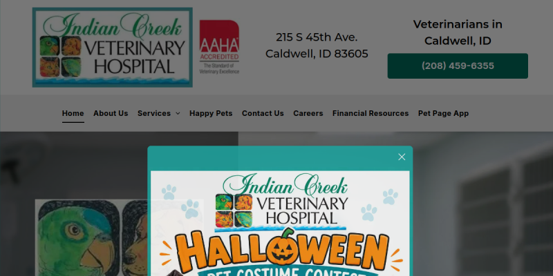 Vet Hospital Nampa Id website screenshot
