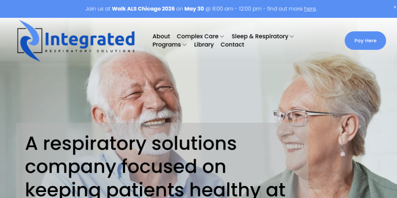 Integrated Respiratory Solutions website screenshot