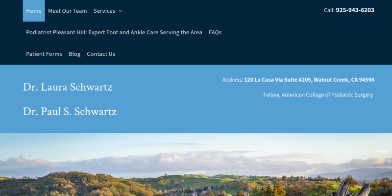 Foot Doctor Walnut Creek Ca website screenshot