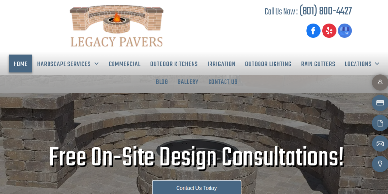 Retaining Wall Builder Salt Lake City UT website screenshot