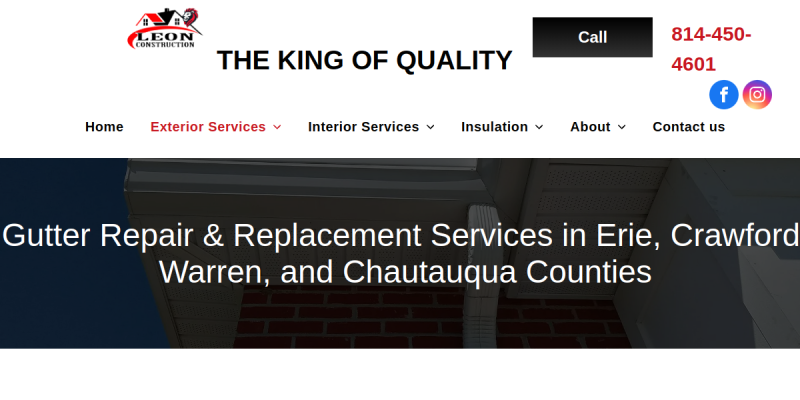Door Installation Contractor Warren County website screenshot