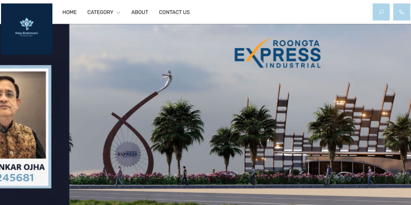 Maa Brahmani Properties website screenshot