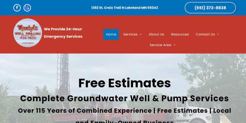 Well Repair Company River Falls website screenshot