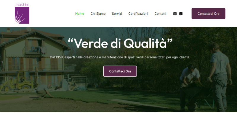 Anteprima del sito web Marchini Piante realizzato da MT&C Communications