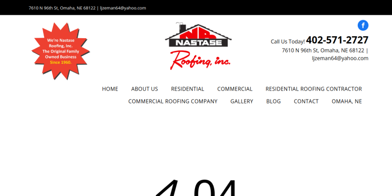 Commercial Roofing Company Omaha NE website screenshot