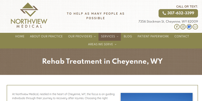 Rehab Treatment Cheyenne Wy website screenshot