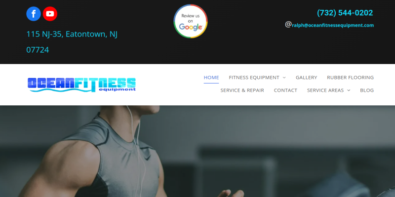 Fitness Equipment Supplier Sayreville NJ website screenshot