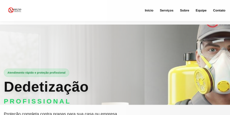 Opção de Dedetização