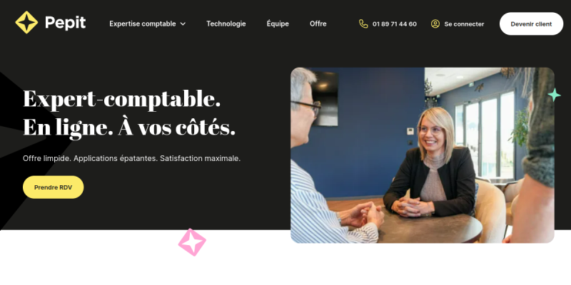 Capture d'écran du site Pepit