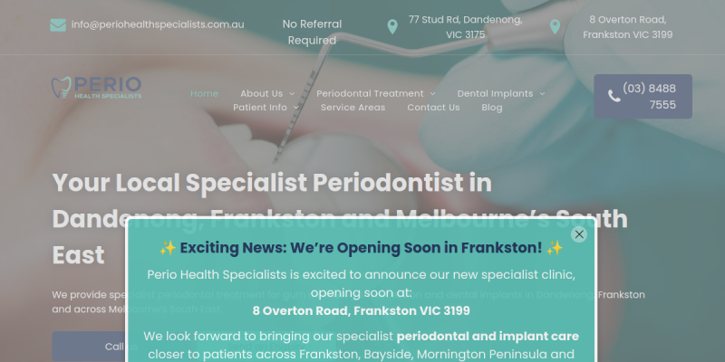 Dental Implants Providing Long-Lasting Tooth Replacement Solutions website screenshot