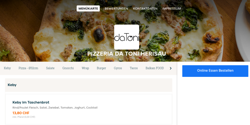 Pizzeria Da Toni in Herisau 1