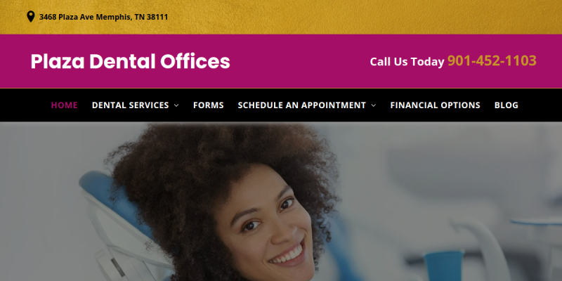 General Dentistry Memphis Tn website screenshot