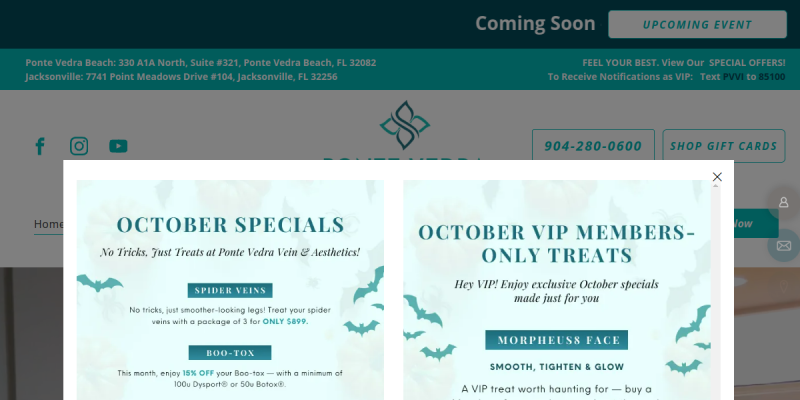 Med Spa Jacksonville Fl website screenshot