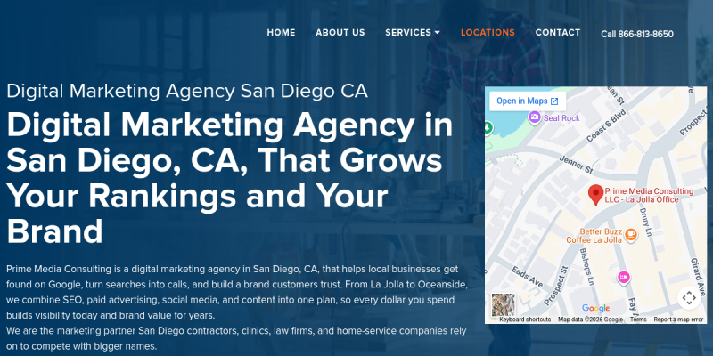 Best Marketing Agency San Diego CA website screenshot
