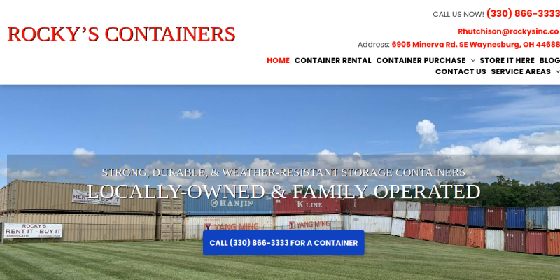 Local Container Supplier New Philadelphia OH website screenshot