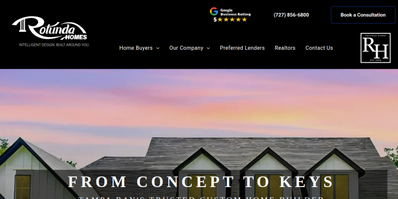 Quality Home Building Services in Pinellas County FL website screenshot