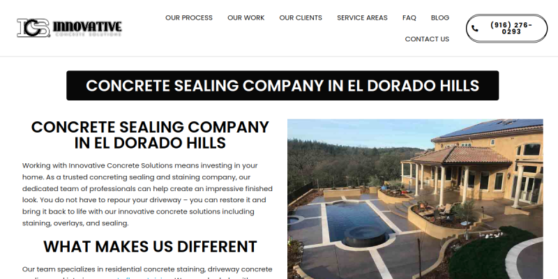 Elevate Your Interior With Concrete Floor Finishing In El Dorado Hills website screenshot
