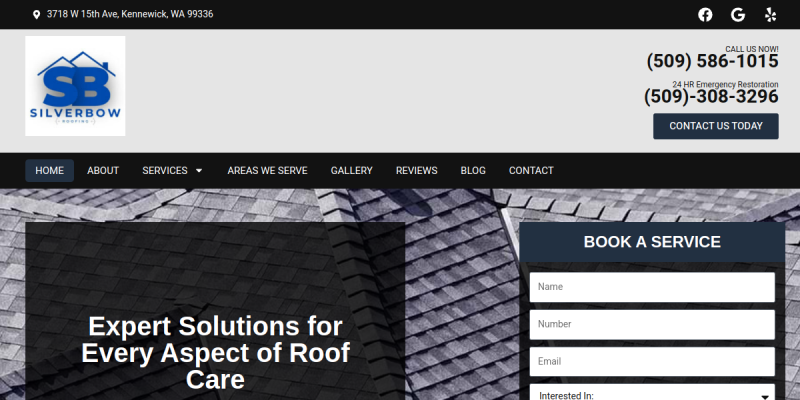 Seamless Residential Roof Installation Services to Strengthen Your Home in Kennewick WA website screenshot