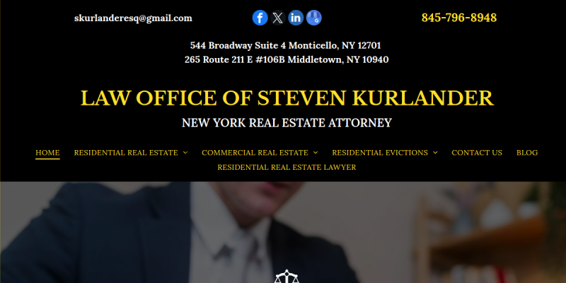 Real Estate Attorney Goshen NY website screenshot