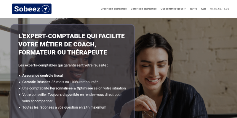 Capture d'écran du site Sobeez