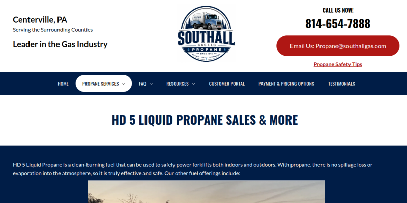 Propane Tank Titusville Pa website screenshot