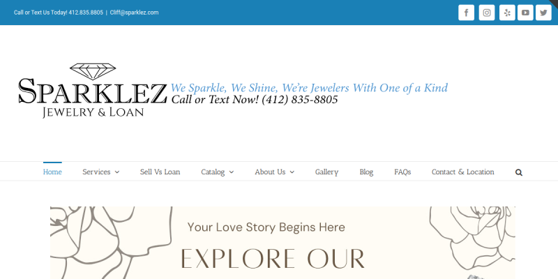 Estate Jewelry Pittsburgh PA website screenshot