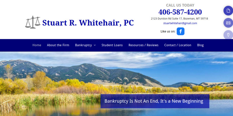 Stuart R. Whitehair PC Providing Comprehensive Legal Services in Texas website screenshot
