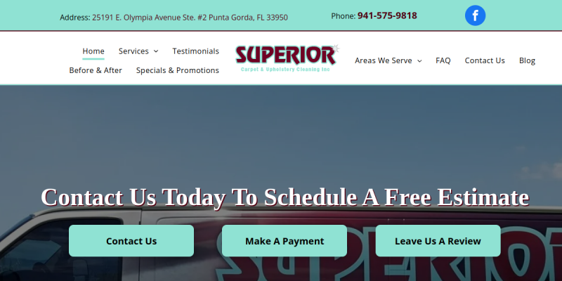 Tile Cleaning Service Punta Gorda FL website screenshot