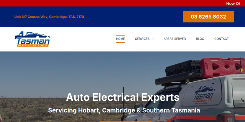 Automotive Air Conditioning Hobart TAS website screenshot