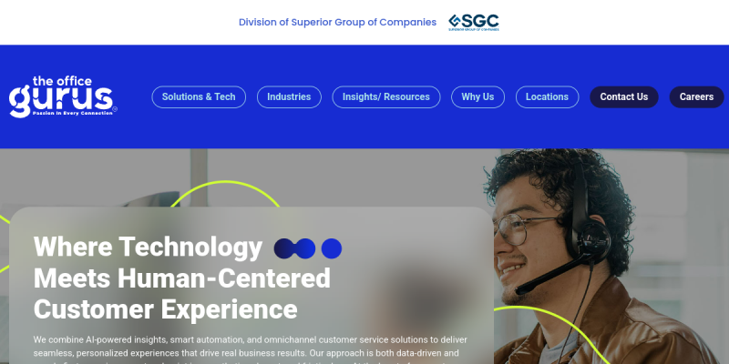 Call Center Outsourcing Solutions website screenshot