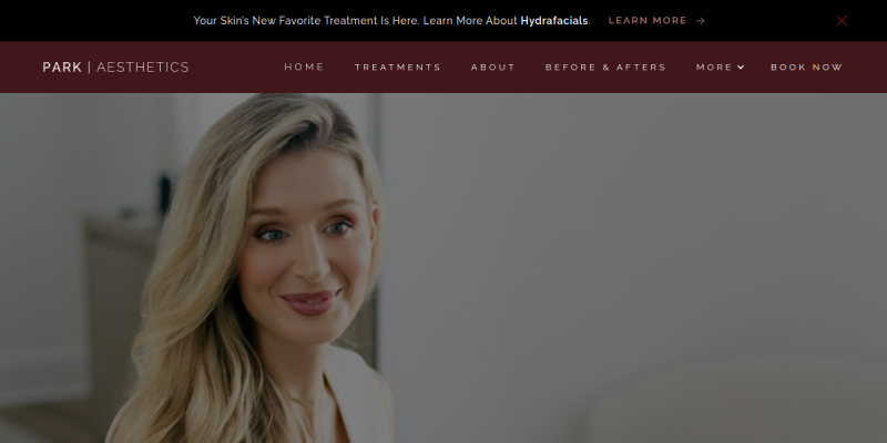 Customized Facials Savannah GA website screenshot