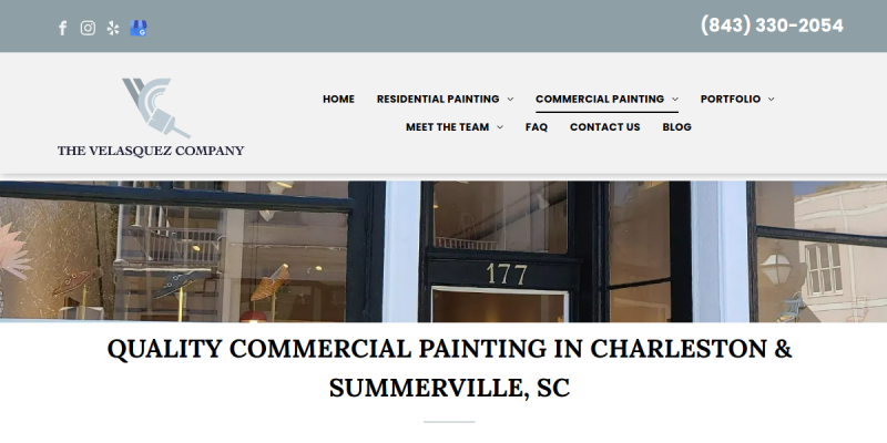 Commercial Painting Charleston SC website screenshot