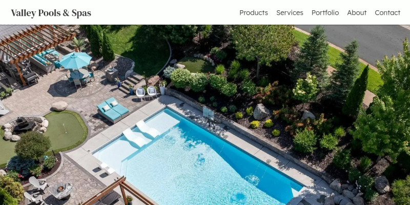 Visit Valley Pools & Spas For Outdoor Hot Tub Store In Minnetonka MN. website screenshot