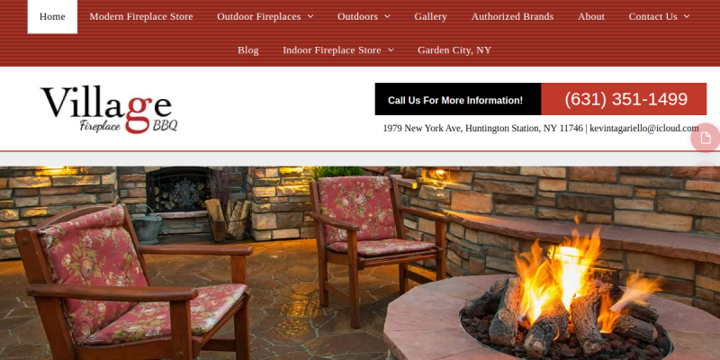 Indoor Fireplace Store Northport NY website screenshot