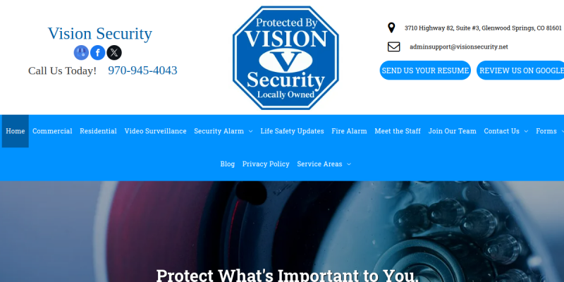 Best Home Security Eagle County CO website screenshot